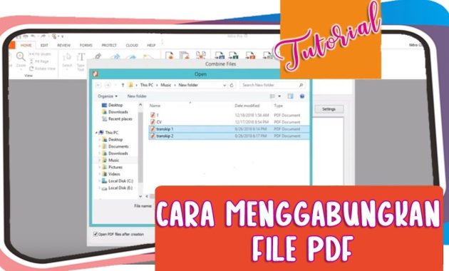 cara menjadikan satu file pdf