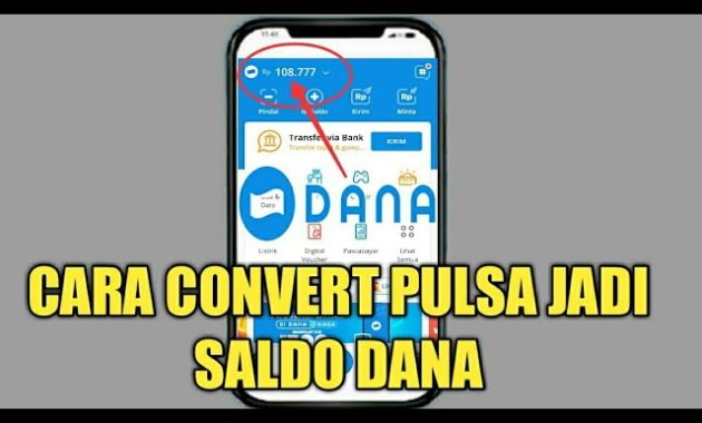 Cara mengubah pulsa menjadi saldo Dana